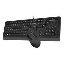 Комплект (клавиатура +мышь) A4Tech Fstyler F1010 проводной, мультимедийный, USB, черный/ серый (F1010 GREY)