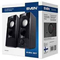 Акустическая система Sven 2.0 SPS-357 6W, mini Jack 3.5 мм, черный (SV-018191)
