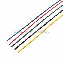Термоусадка 2.0/ 1.0 мм. (набор 5 цветов), 1м., упаковка 50 штук, Rexant (29-0151)