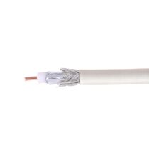 Кабель коаксиальный RG-6U, AlCu, 64%, 75 Ом, 0,8 мм., внутренний, бухта 100м., белый Cablexpert (RG-6U-CS-1)