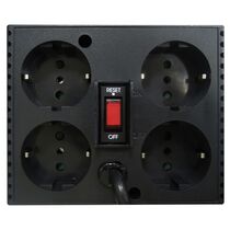 Стабилизатор PowerCom TCA-1200 BL 1200 ВA/  600 Вт, 4*Schuko (Euro)