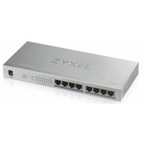 Неуправляемый POE-коммутатор 08 портов: Zyxel ZX-GS1008HP-EU0101F (08 портовХ10/ 100/ 1000 Мбит/ сек) PoE‑бюджет 60 Вт, корпус - металл