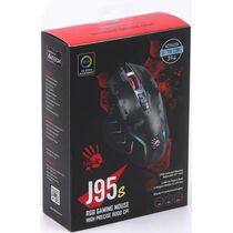 Мышь A4Tech Bloody J95S оптическая, проводная, USB, игровая, с подсветкой, черный (J95S STONE BLACK ACTIVATED)