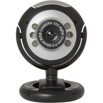 Web-камера Defender C-110 0.3 Мп, с микрофоном, черный/ серебристый (63110)