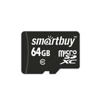 Карта памяти microSDXC 64Gb Smartbuy Class 10 без адаптера (SB64GBSDCL10-00LE)