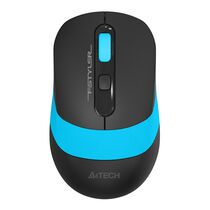 Мышь A4Tech Fstyler FG10S оптическая, беспроводная, USB, офисная, бесшумный клик, черный/ синий (FG10SBL)