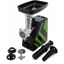Мясорубка Kitfort KT-2101-2 черный/ зеленый (1500 Вт ; скоростей - 1; насадки: для колбас/ кеббе; 1.2 кг/ мин)