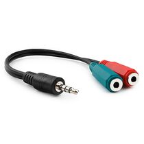 Кабель аудио-разветвитель 3.5 Jack(П) - 2х3.5 Jack(М)  0.2m, Gembird/ Cablexpert  (наушники + микрофон) черный (CCA-417)
