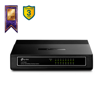 Неуправляемый коммутатор 16 портов: TP-Link TL-SF1016D (16 портовХ10/ 100 Мбит/ сек) корпус - пластик