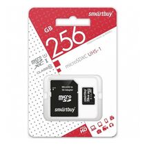 Карта памяти microSDXC 256Gb Smartbuy UHS-I Class 10 + адаптер SD (SB256GBSDCL10-01)