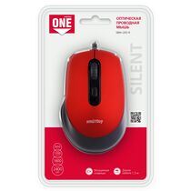 Мышь Smartbuy ONE 265-R оптическая, проводная, USB, офисная, бесшумный клик, красный (SBM-265-R)