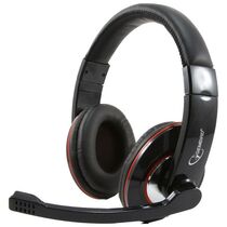 Наушники полноразмерные Gembird MHS-780В с микрофоном, игровые, черный (MHS-780B)