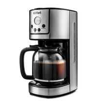 Кофеварка капельная Kitfort КТ-732 серебристый (900 Вт, молотый, 1500 мл)