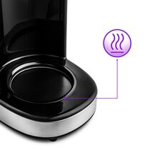 Кофеварка капельная Kitfort КТ-732 серебристый (900 Вт, молотый, 1500 мл)