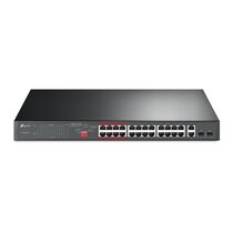 Неуправляемый POE-коммутатор 24 порта: TP-Link TL-SL1226P (24 портаХ10/ 100 Мбит/ сек) PoE‑бюджет 250 Вт,