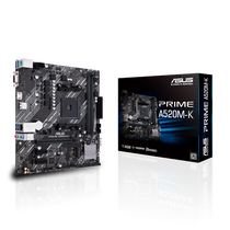 Материнская плата Asus sAM4: PRIME A520M-K [AMD A520, 2*DDR4, 1*PCIEx16, 2*PCIEx1, 4*Sata3, 1*M.2, 4 порта*USB3, D-Sub, HDMI, microATX]