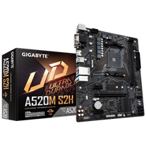 Материнская плата Gigabyte sAM4: A520M S2H [AMD A520, 2*DDR4, 1*PCIEx16, 2*PCIEx1, 4*Sata3, 1*M.2, 6 портов*USB3, D-Sub, DVI, HDMI, microATX]