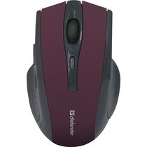 Мышь Defender Accura MM-665 оптическая, беспроводная, Радио USB, красный (52668)