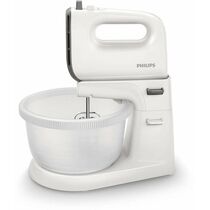 Миксер планетарный Philips HR3745/ 00 белый/ серый (450 Вт; скоростей - 5; обьем - 3 л; насадок - 4)