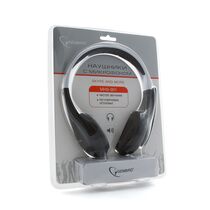 Наушники полноразмерные Gembird MHS-901 с микрофоном, игровые, 2 x mini jack 3.5 mm, черный/ зеленый (MHS-901)