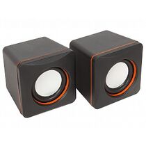 Акустическая система Defender 2.0 SPK 33 5W, mini Jack 3.5 мм, черный/ оранжевый (65633)