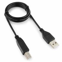 Кабель для принтера USB-A 2.0 - USB-B 1м, Гарнизон , черный (GCC-USB2-AMBM-1M) пакет.