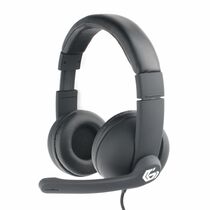 Наушники накладные Gembird MHS-G220 с микрофоном, игровые, 2 x mini jack 3.5 mm, черный (MHS-G220)