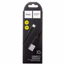 Кабель MicroUSB HOCO X5m Bamboo(1м. USB 2.0. Черный-X5m)