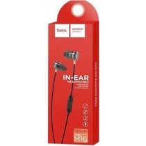 Гарнитура внутриканальная HOCO M16 Ling с микрофоном, mini jack 3.5 mm, черный (M16)