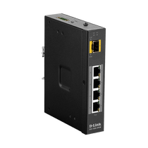 Неуправляемый POE-коммутатор 05 портов: D-Link DIS-100G-5PSW ( 4x1Гбит/ с;1xSFP;4xPOE ; PoE‑бюджет 120 Вт) корпус - металл
