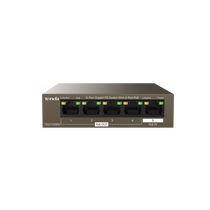 Неуправляемый POE-коммутатор 05 портов: Tenda TEG1105PD ( 5x1Гбит/ с;4xPOE ; PoE‑бюджет 30 Вт) корпус - металл