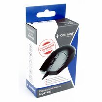 Мышь Gembird MOP-415-R оптическая, проводная, USB, офисная, красный (MOP-415-R)