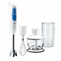 Блендер погружной Braun MQ3035 белый/ синий (700 Вт, скоростей - 2)