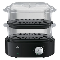 Пароварка Braun FS 5100 черный (850 Вт, ярусов - 2, объем - 6 л)