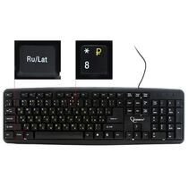 Клавиатура Gembird KB-8320U, проводная, USB, черный (KB-8320U-Ru_Lat-BL)