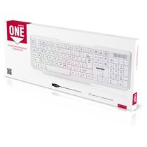 Клавиатура Smartbuy SBK-333U-W, проводная, USB, с подсветкой, белый (SBK-333U-W)