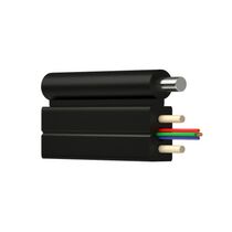 Кабель оптический FTTH, 1 волокно на проволоке, 08 кН, несущий элемент два стеклопрутка (FTTHS1-1)
