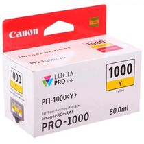 Картридж Canon PFI-1000Y Yellow 80мл (imagePROGRAF PRO-1000)