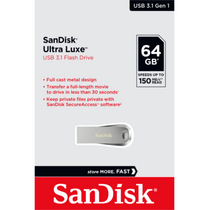 Флеш-накопитель Sandisk 64Gb USB3.1 Ultra Luxe Серебристый (SDCZ74-064G-G46)