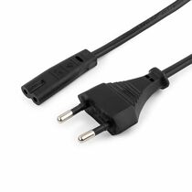 Кабель питания для ноутбуков, аудио/ видео техники CEE 7/ 16 - C7 Gembird/ Cablexpert, 0,5м, 2,5А, 500Вт, черный (PC-184/ 2-0.5M)