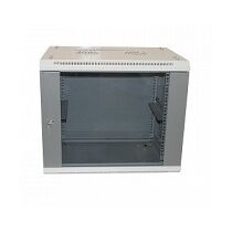Шкаф настенный телекоммуникационный 19" 09U, Ш600xВ465xГ600, передняя дверь - стекло, серый (ШТН-9U)