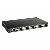 Управляемый PoE-коммутатор 52 порта: D-Link DGS-1250-52XMP (48х1Гбит/ с,4хSFP+,48хPoE,PoE‑бюджет 370 Вт) 2 уровня
