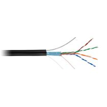 Кабель Cu FTP, Внешний на тросу, 4x2x0.47, бухта 305м., Cat5e, NetLan (EC-UF004-5E-PE-SW-BK)
