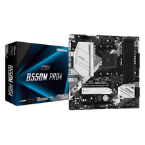 Материнская плата ASRock sAM4: B550M PRO4 [AMD B550, 4*DDR4, 2*PCIEx16, 1*PCIEx1, 6*Sata3, 6 портов*USB3, D-Sub, DisplayPort, HDMI, microATX]