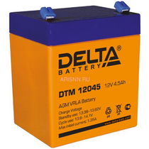 АКБ 12 V 4.5 Ah Delta DTM 12045, (DTM 12045) для использования в ИБП.