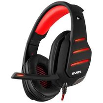 Проводная гарнитура Sven AP-U997MV с микрофоном, полноразмерные, USB. черный/ красный (SV-017507)