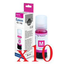 Чернила EPSON L, (Упаковка 10 шт.) Key Lock, L1110/ L3100/ L3101/ L3110/ L3150/ L3151/ L3156/ L3160/ L4150/ L5190/ L6160/ L7160/ 7180 Magenta, Dye, 70 мл. Revcol