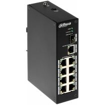 Неуправляемый POE-коммутатор 10 портов Dahua DH-PFS3010-8GT-96 ( 10x1Гбит/ с, 8xPOE, PoE‑бюджет 96 Вт
