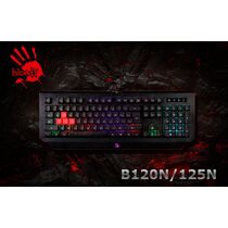 Клавиатура A4Tech Bloody B120N, проводная, игровая, USB, с подсветкой, черный (B120N)
