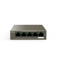 Управляемый PoE-коммутатор 05 портов Tenda TEG1105P-4-63W (5х1Гбит/ с, 4хPoE, PoE‑бюджет 58 Вт) начального уровня